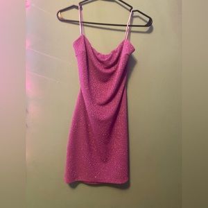 Backless pink dress